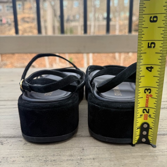 Stuart Weitzman Summerlift Flatform Sandals in black suede size 8.5 - Picture 8 of 14